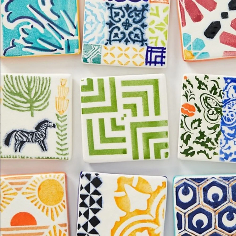 Anthropologie- Azulejo Tile Coasters